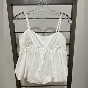 Wonderful bubble cami in white